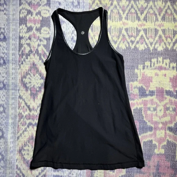 Lululemon Reversible Cool Racerback Tank Top Scoop Neck Sleeveless Stretch Black - Picture 11 of 14